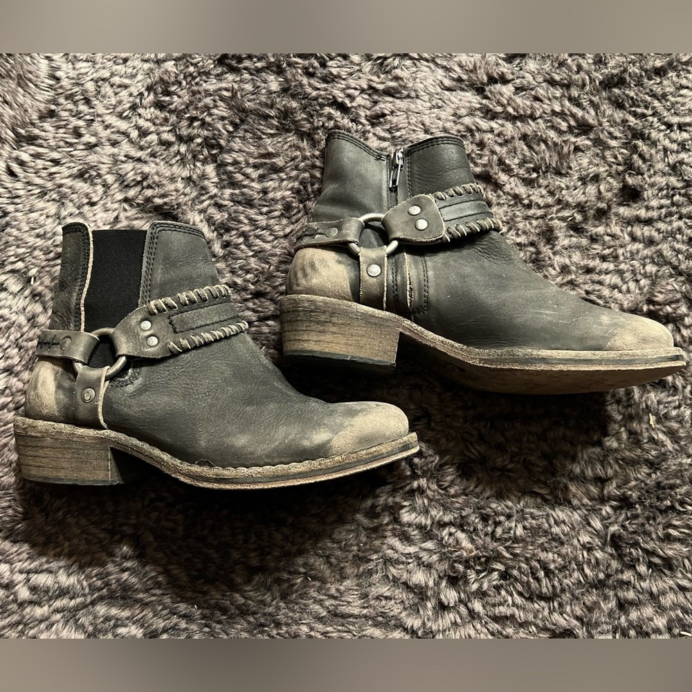 Free People Distressed Strap Bootie